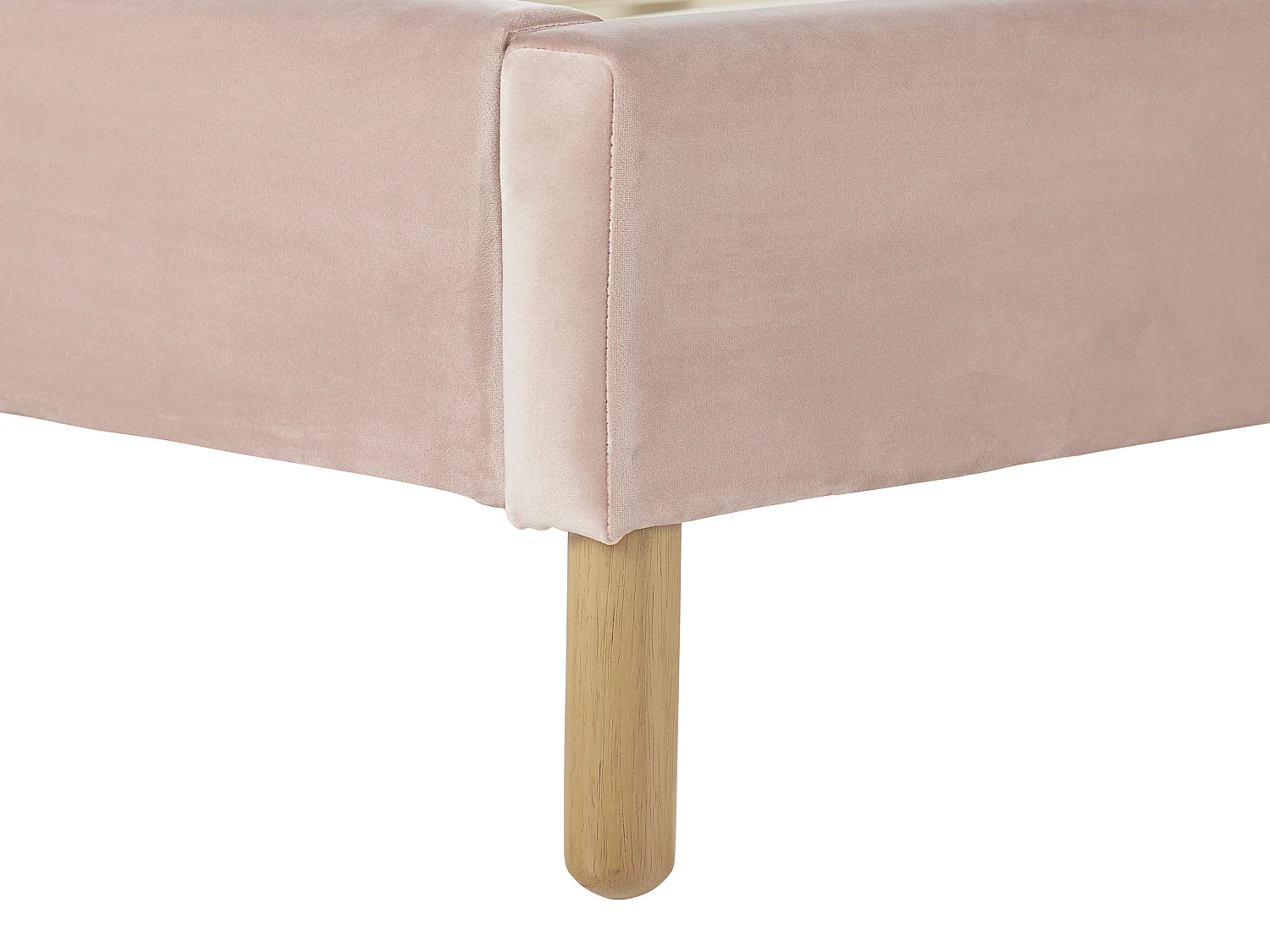 Bett Muschelbett - 90 x 190 cm - Samt - Rosa - MOANA