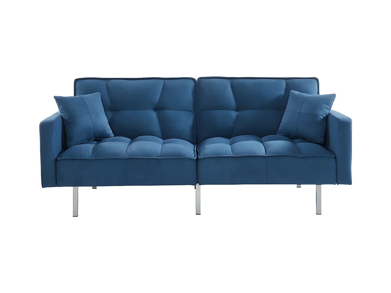 Sofá cama de 3 plazas de tela MINEY - Azul