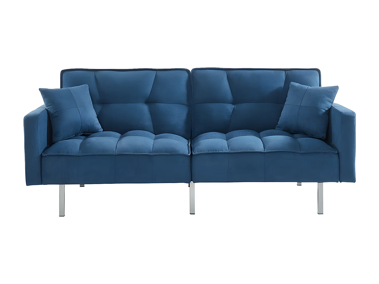 Schlafsofa Klappsofa 3-Sitzer - Stoff - Blau - MINEY