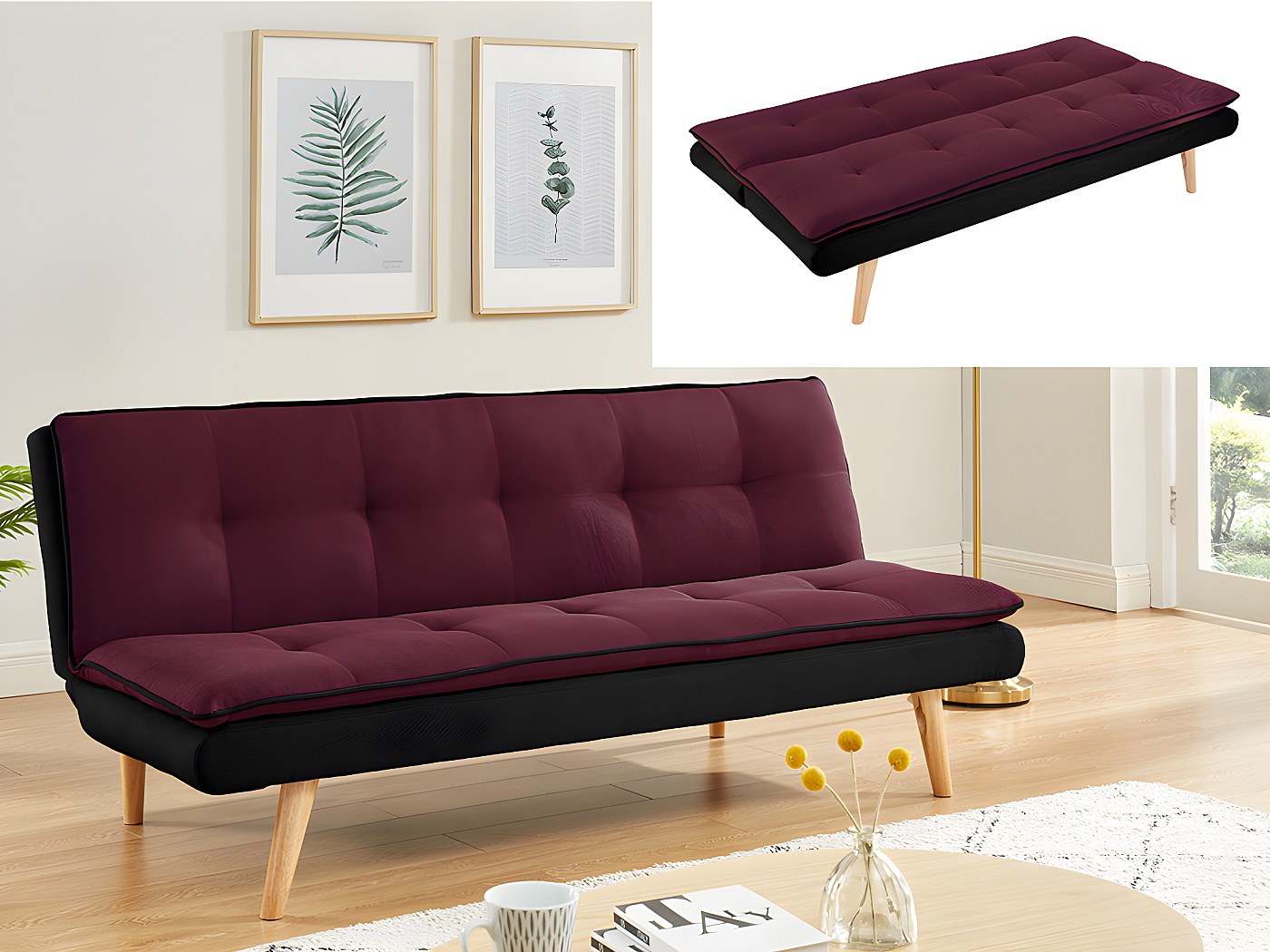 Canapé Clic-Clac Gris Pas Cher | Best Mobilier