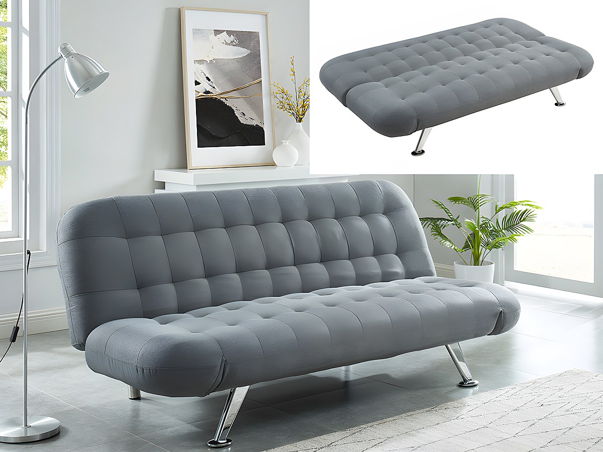 Schlafsofa Klappsofa Stoff BERRY - Grau günstig kaufen