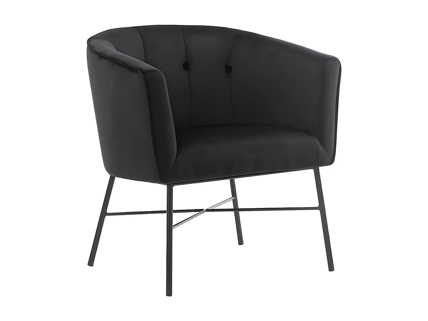 Fauteuil cabriolet en velours FAKART - Noir