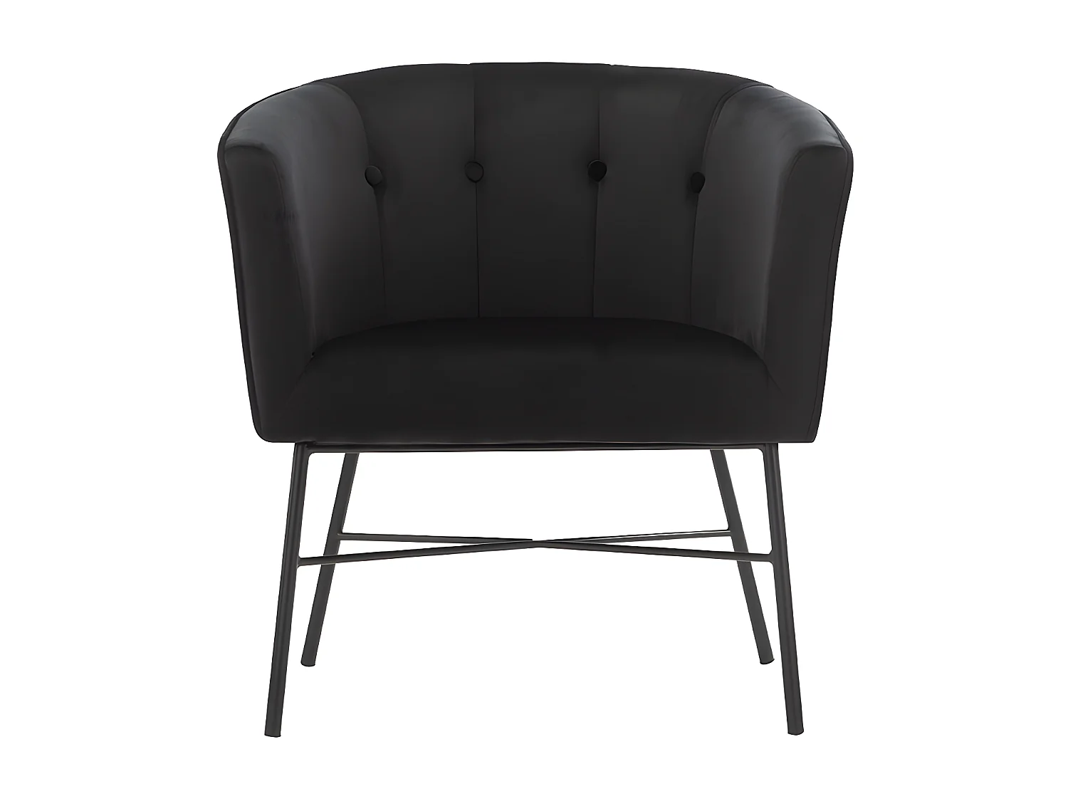 Fauteuil cabriolet en velours FAKART - Noir