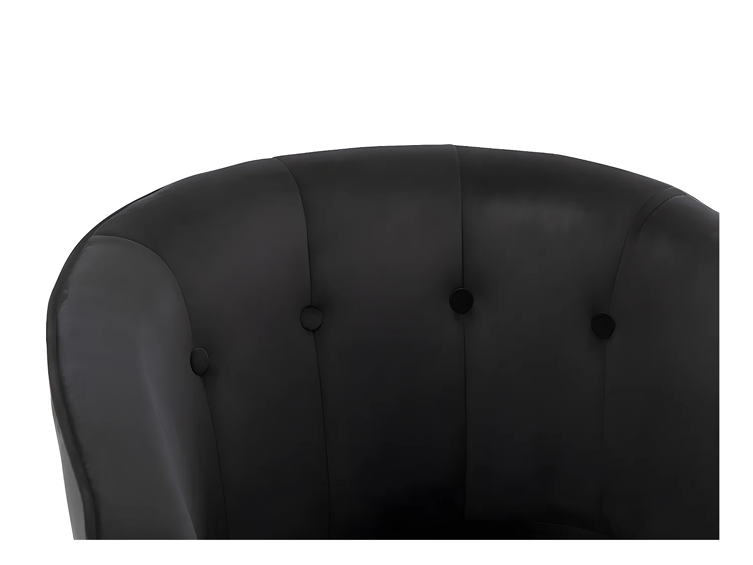 Sillón cabriolet de terciopelo FAKART - Negro