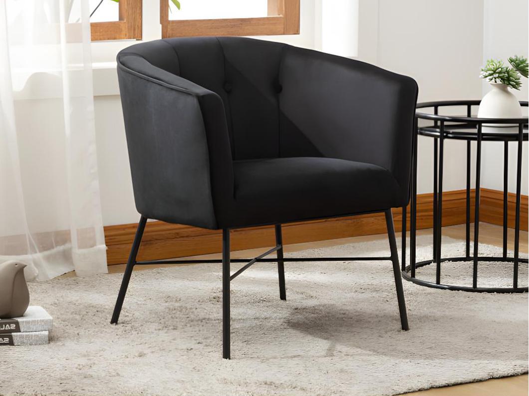 Poltrona cabriolet - Velluto Nero - FAKART