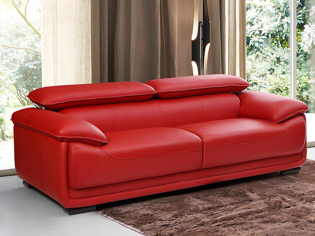 Donne canapé cuir rouge 2 places à Paris ( Paris / Île-de-France ) - Divers - DI751666874678