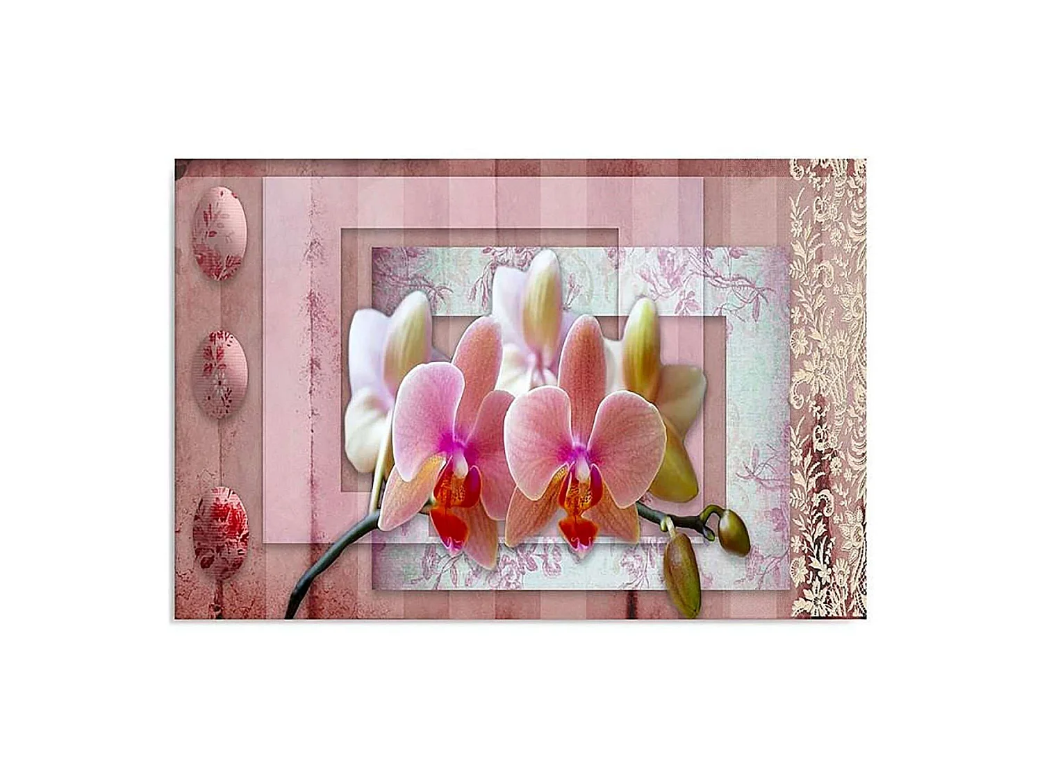 Tableau rose orchidée - 120 x 80 cm
