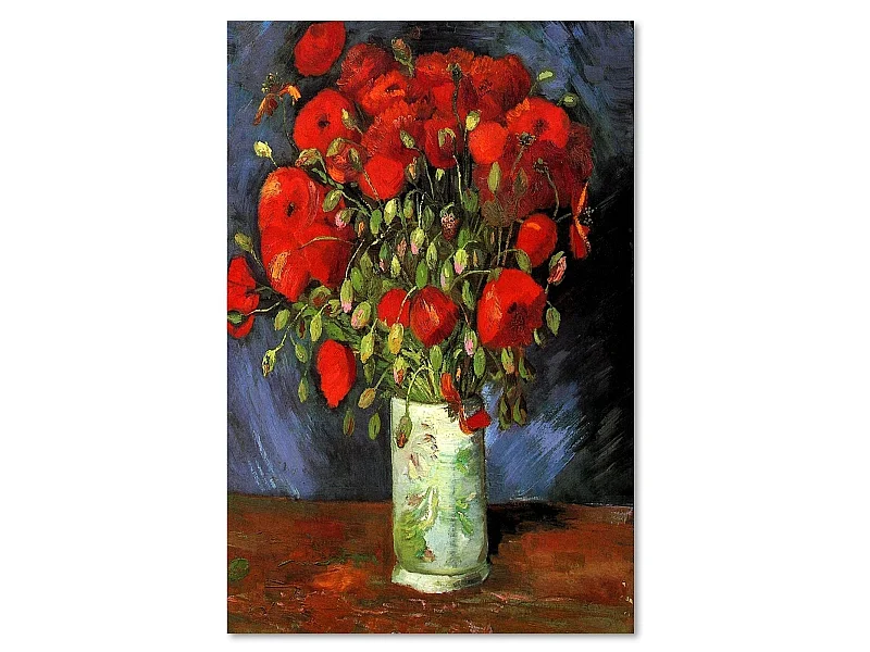 Tableau reproduction photo de v. Van gogh - vase aux coquelicots rouges - 40 x 60 cm