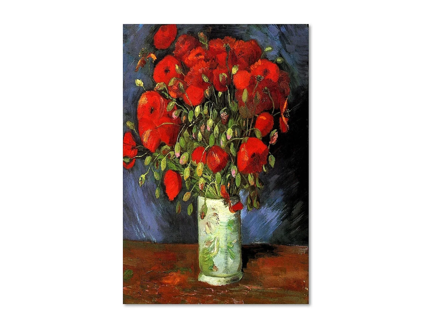 Tableau reproduction photo de v. Van gogh - vase aux coquelicots rouges - 40 x 60 cm