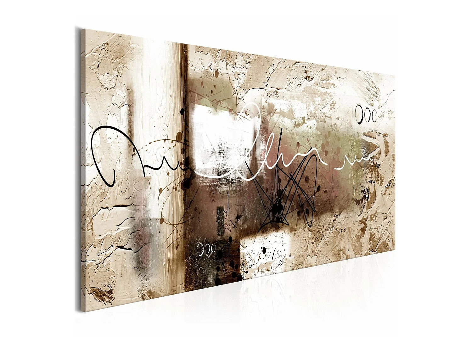 Tableau marteau beige étroit - 150 x 50 cm
