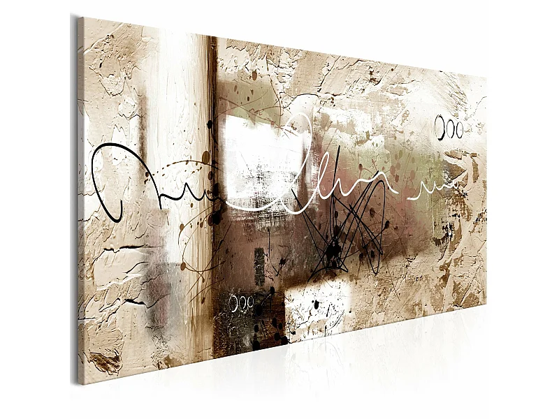 Tableau marteau beige étroit - 150 x 50 cm