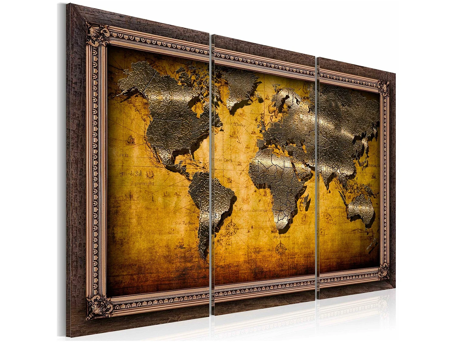 Tableau le monde dans un cadre - 120 x 80 cm