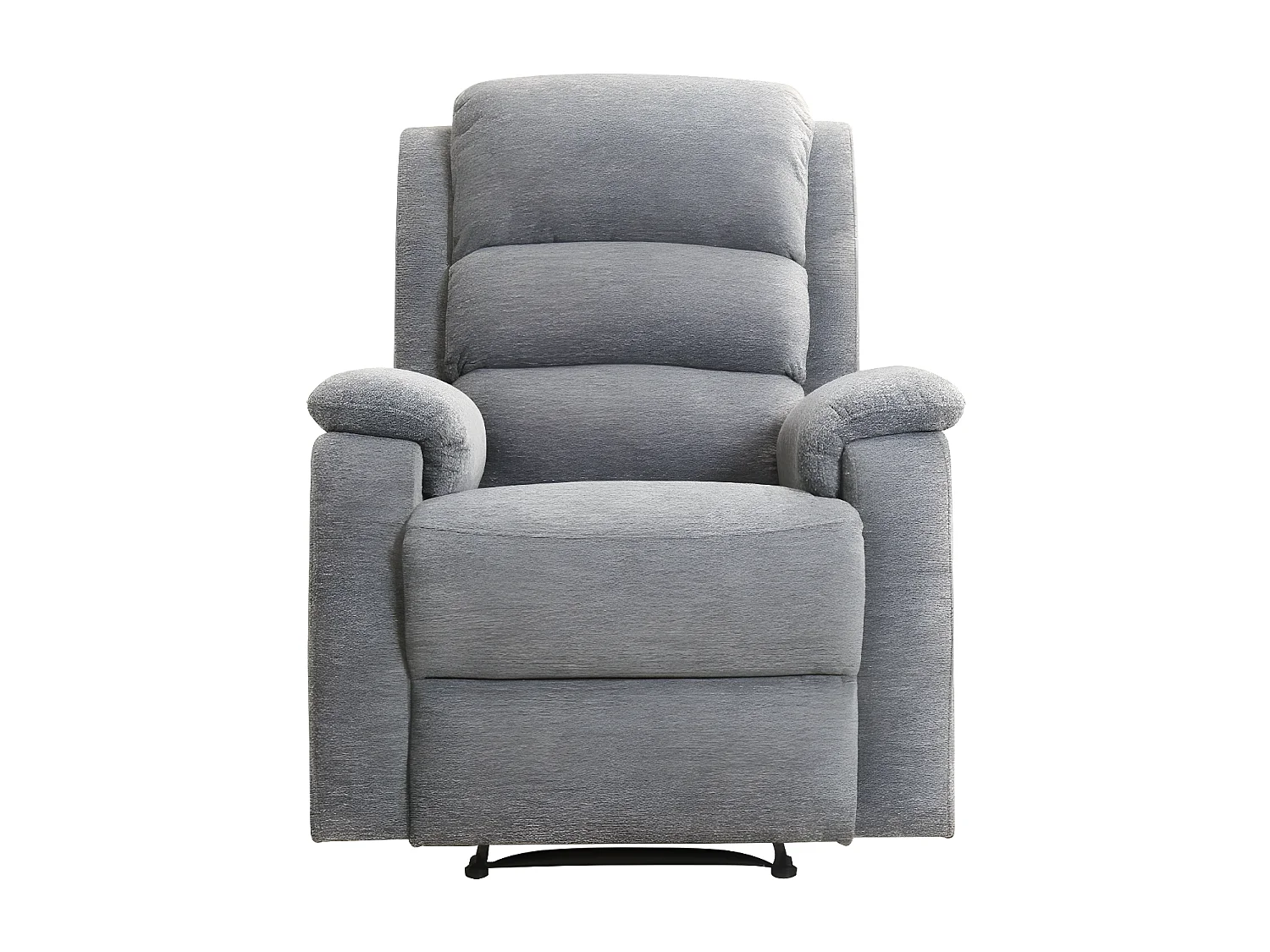 Elektrische relaxfauteuil van stof met plateau NEVERS - Grijs