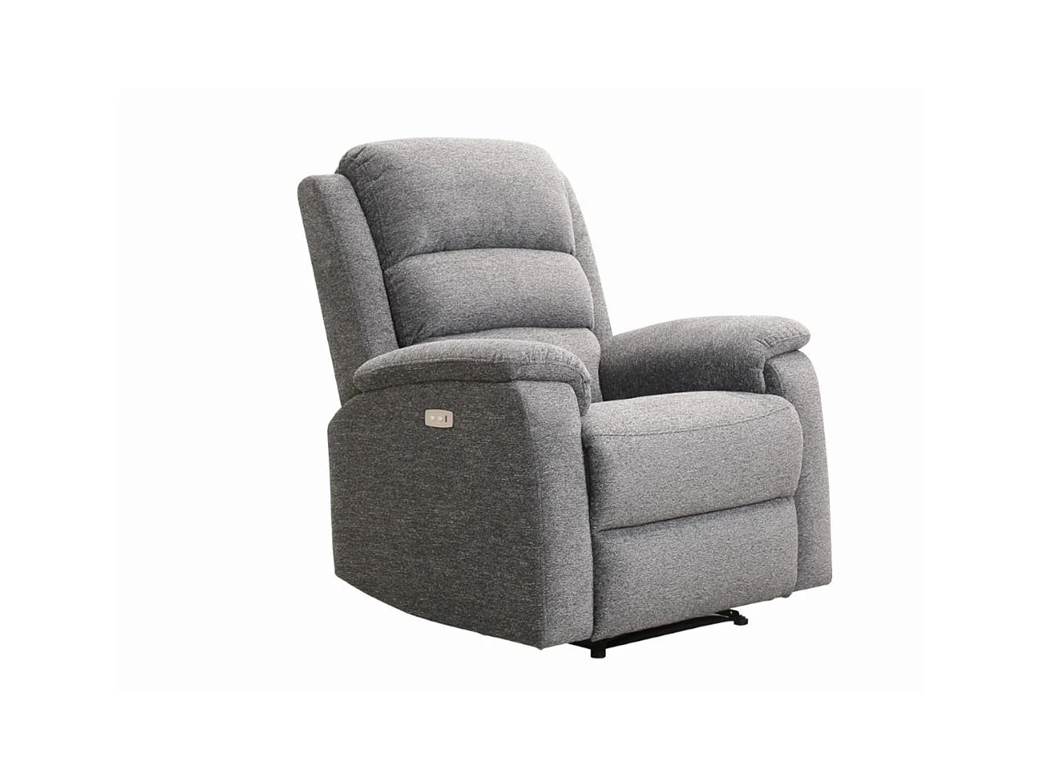 Fauteuil relax électrique en tissu gris NEVERS
