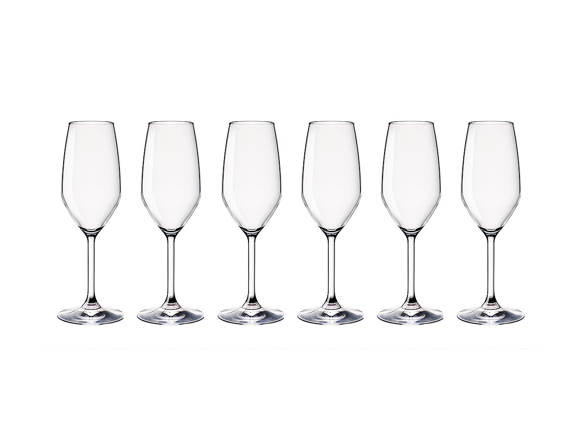Juego 6 copas champán CHAMERY Cristal 24 cl Transparente