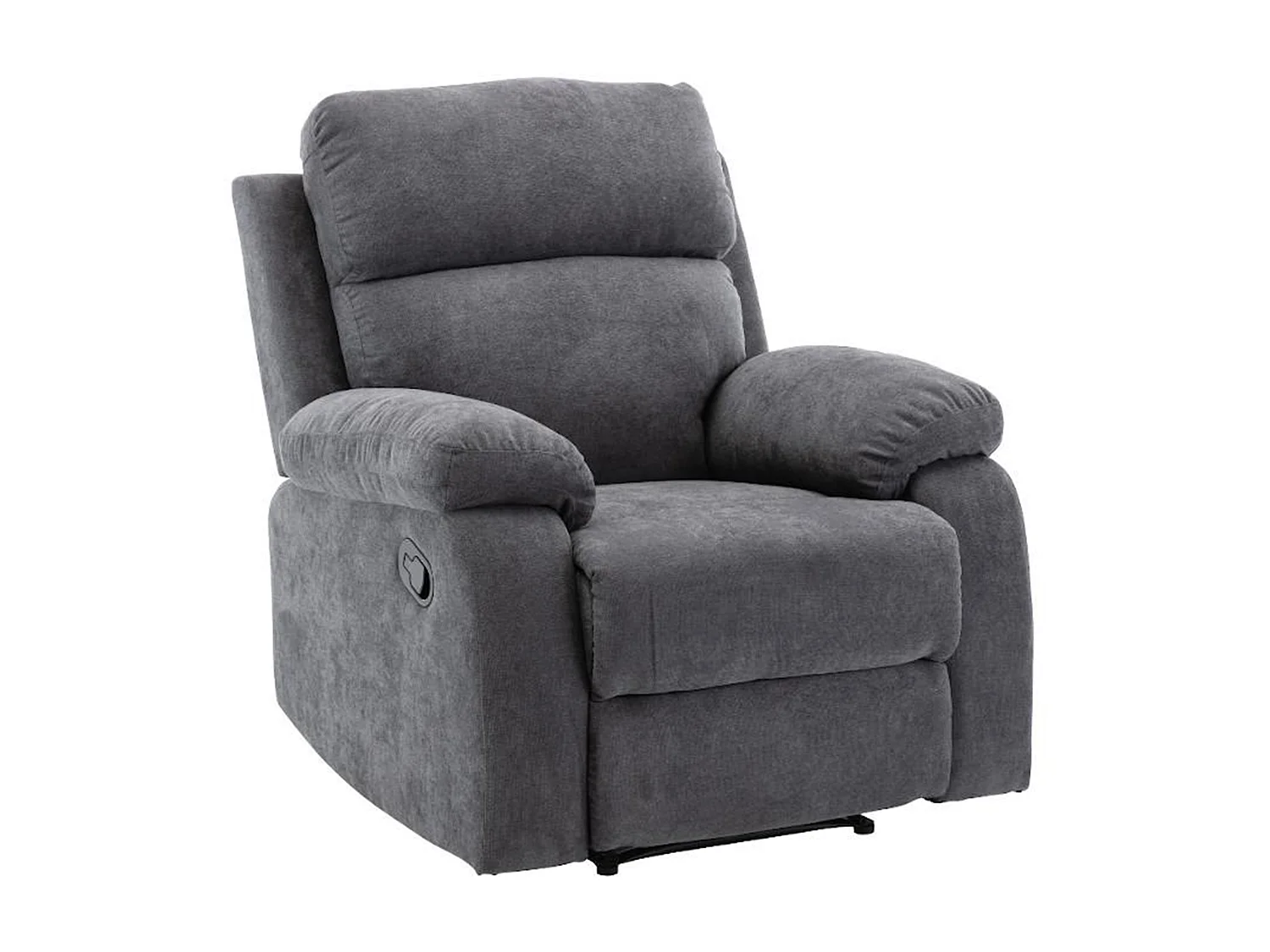 Fauteuil relax en tissu TOLZANO - Anthracite