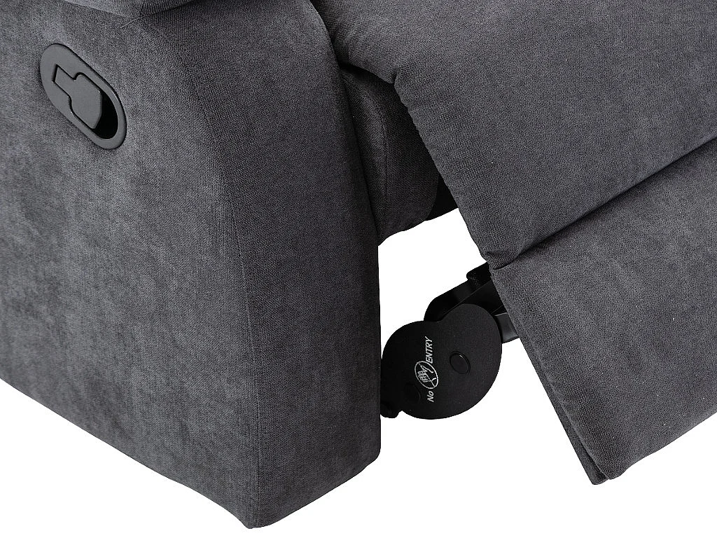 Fauteuil relax en tissu TOLZANO - Anthracite