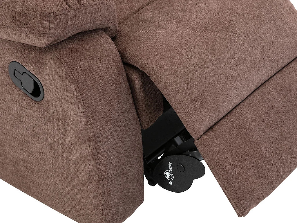 Fauteuil relax en tissu TOLZANO - Marron