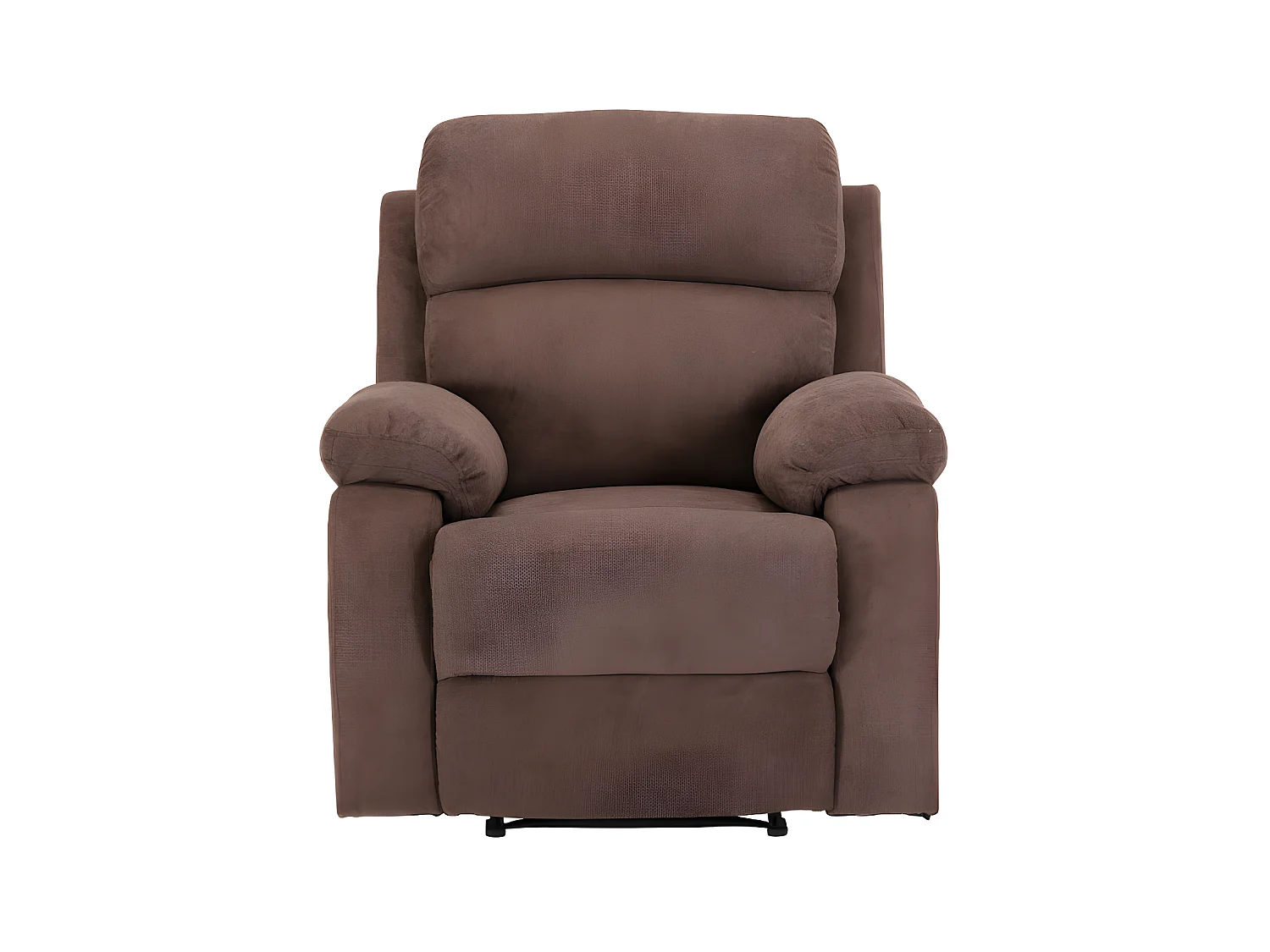 Sillón relax de tela TOLZANO - Marrón