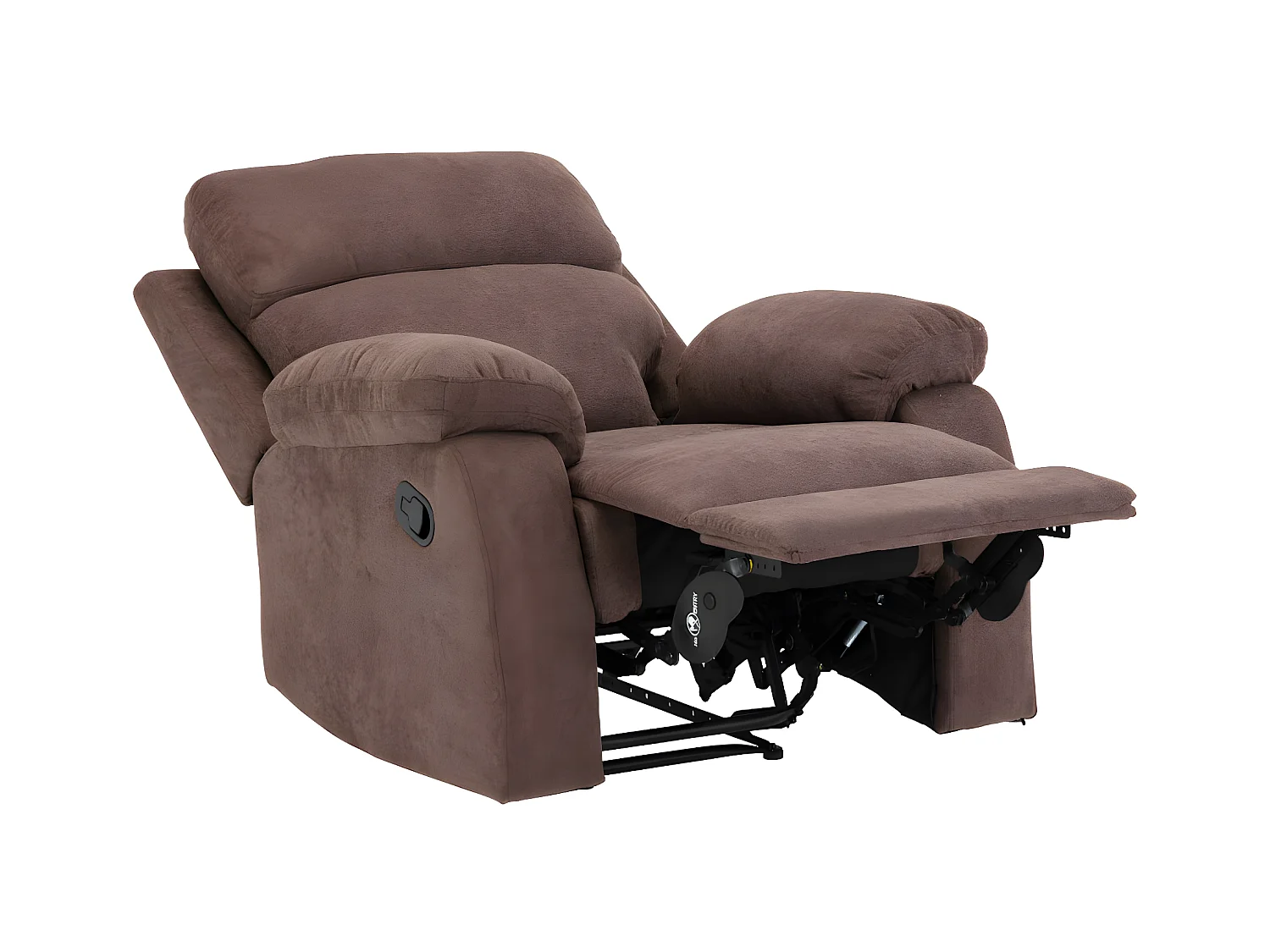 Sillón relax de tela TOLZANO - Marrón