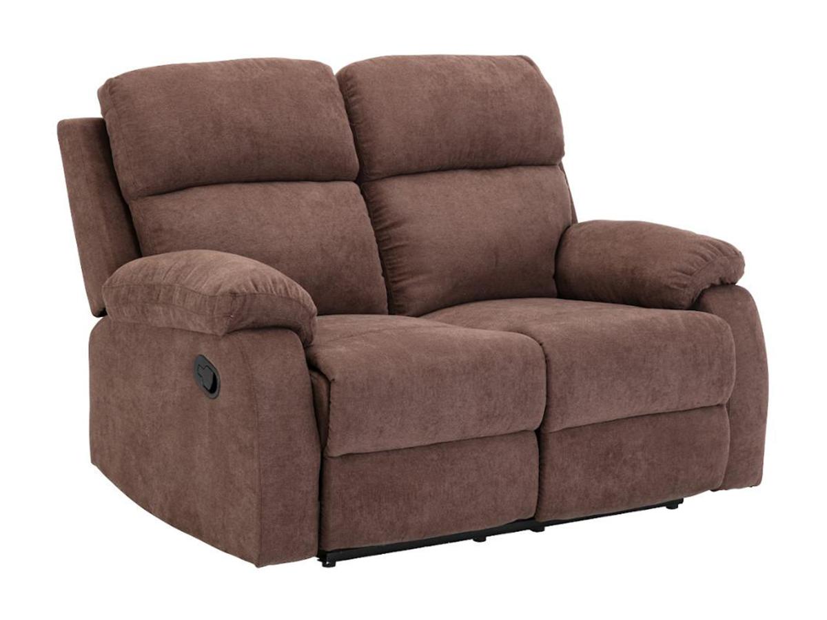 Relaxsofa 2-Sitzer - Stoff - Braun - TOLZANO günstig online kaufen