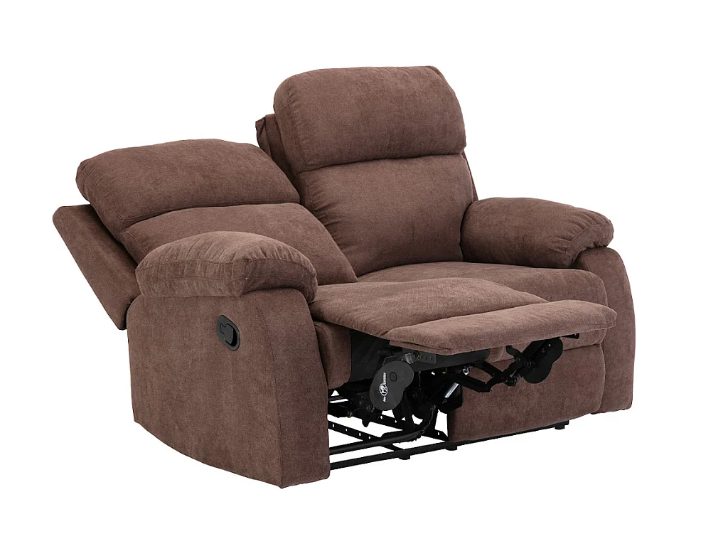 Relaxsofa 2-Sitzer - Stoff - Braun - TOLZANO