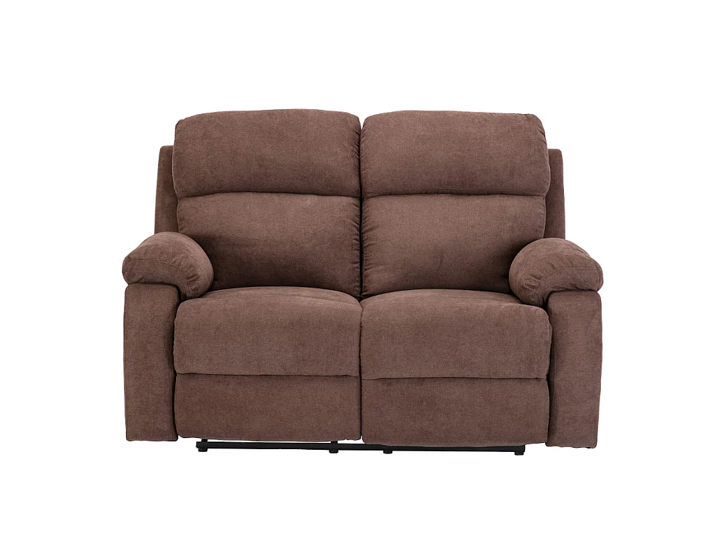 2-personers sofa med relax i stof, TOLZANO - Brun