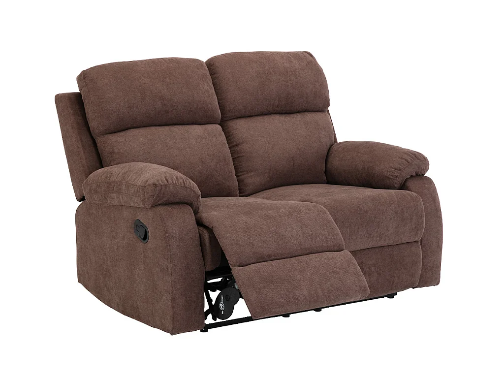 2-personers sofa med relax i stof, TOLZANO - Brun