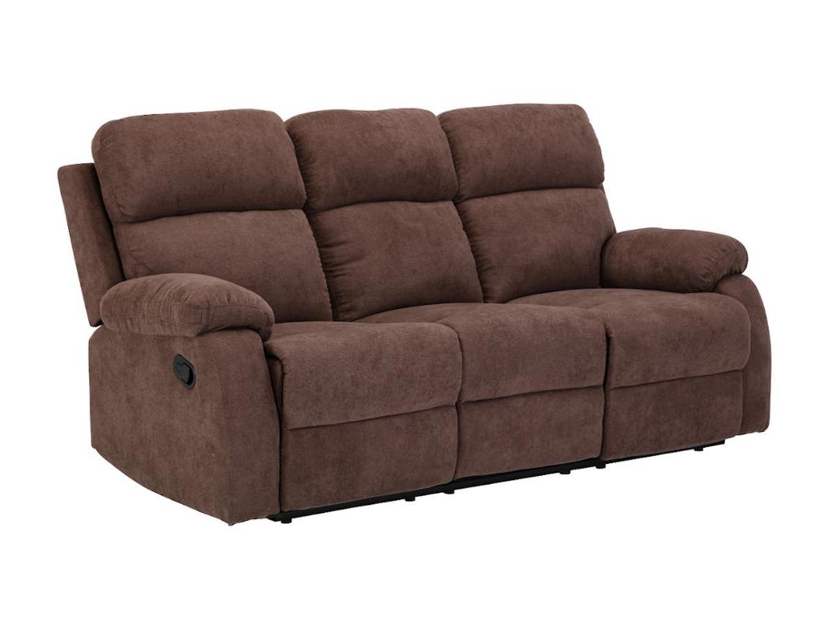 Relaxsofa 3-Sitzer - Stoff - Braun - TOLZANO günstig online kaufen