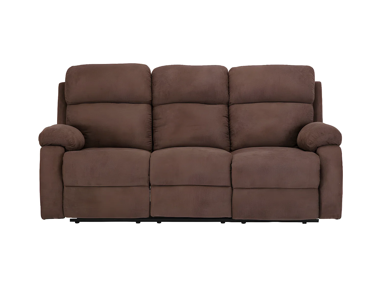 Relaxsofa 3-Sitzer - Stoff - Braun - TOLZANO