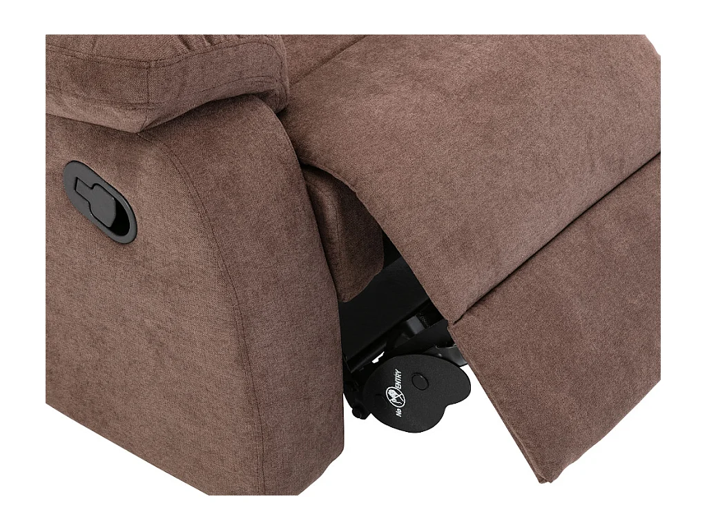 Relaxsofa 3-Sitzer - Stoff - Braun - TOLZANO