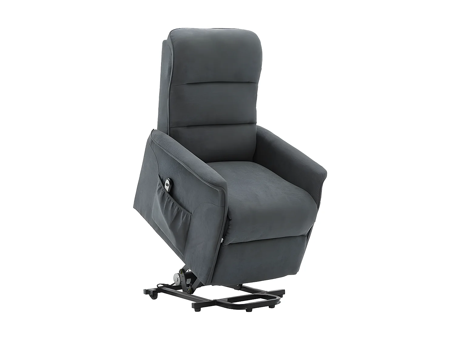 Relaxsessel Fernsehsessel elektrisch - Stoff - Anthrazit - CAPUCINE