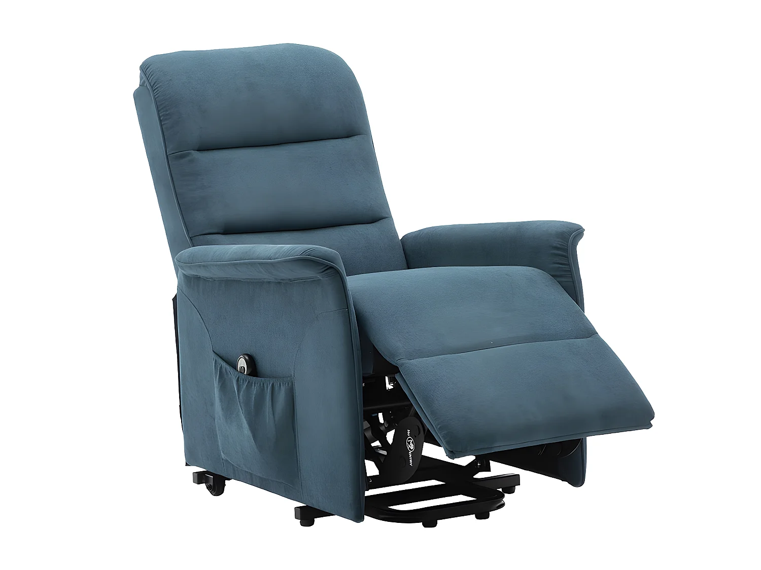 Fauteuil releveur électrique en tissu bleu CAPUCINE