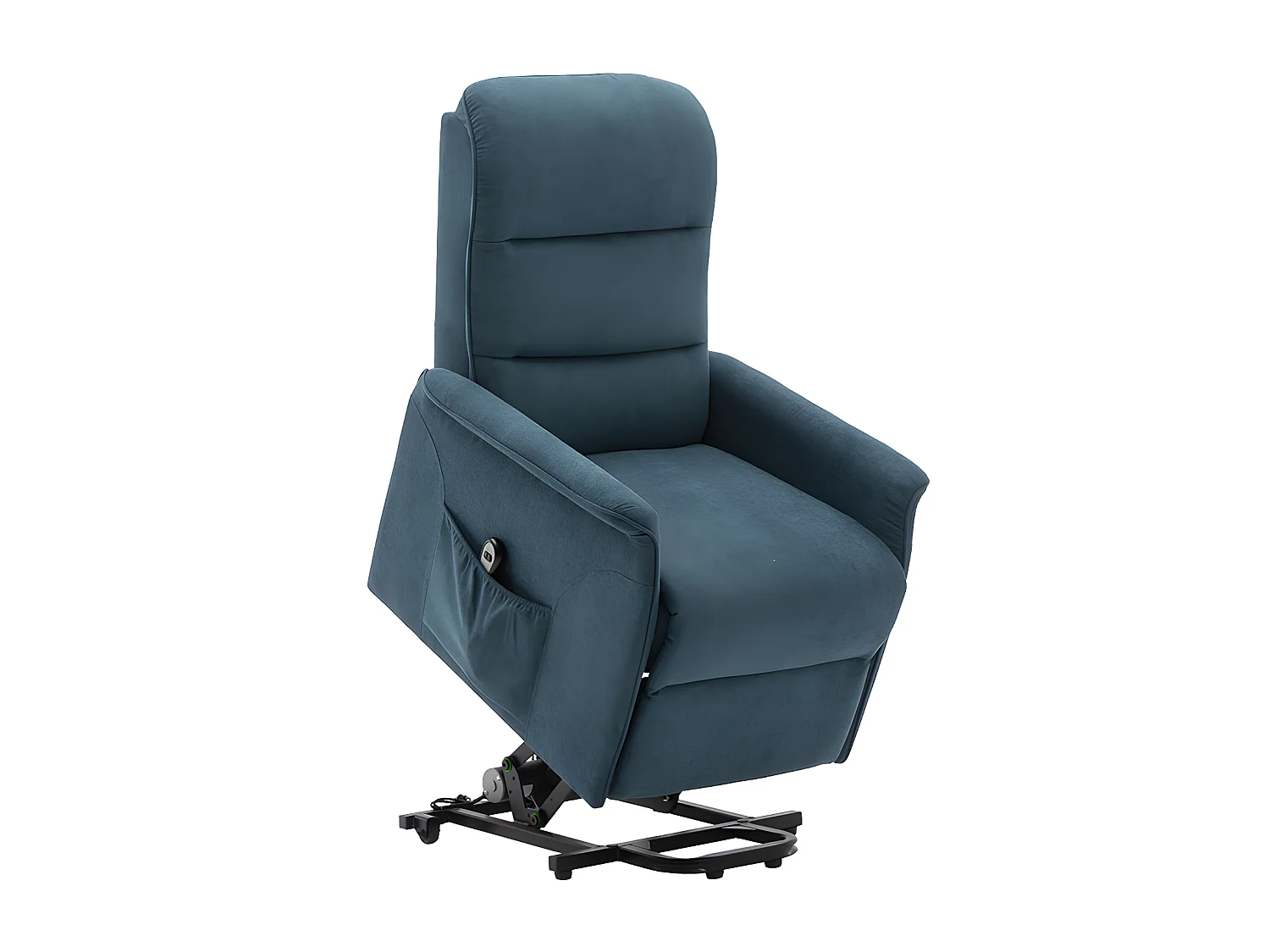 Fauteuil releveur électrique en tissu bleu CAPUCINE