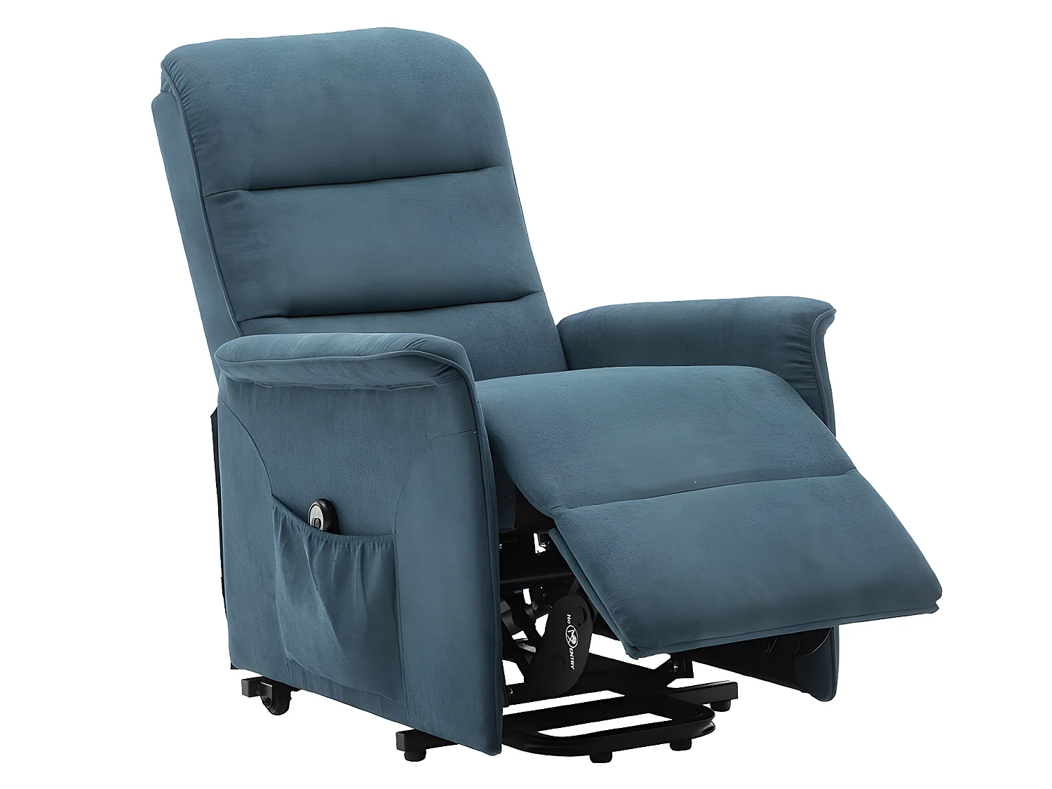 Fauteuil releveur électrique en tissu bleu CAPUCINE