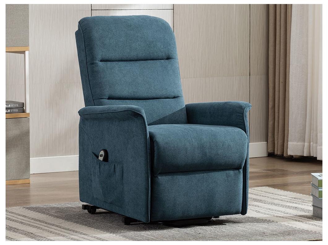 Poltrona alzapersona elettrica in tessuto Blu - CAPUCINE