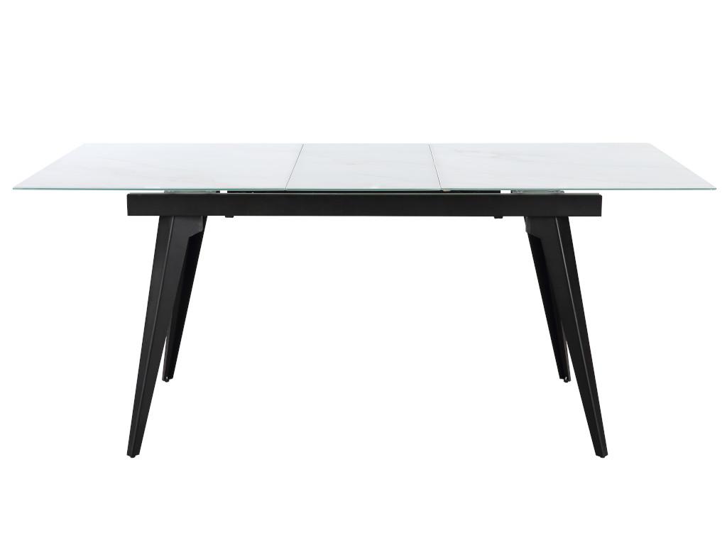 Esstisch CELIA Ausziehbar Glas & Metall MarmorOptik