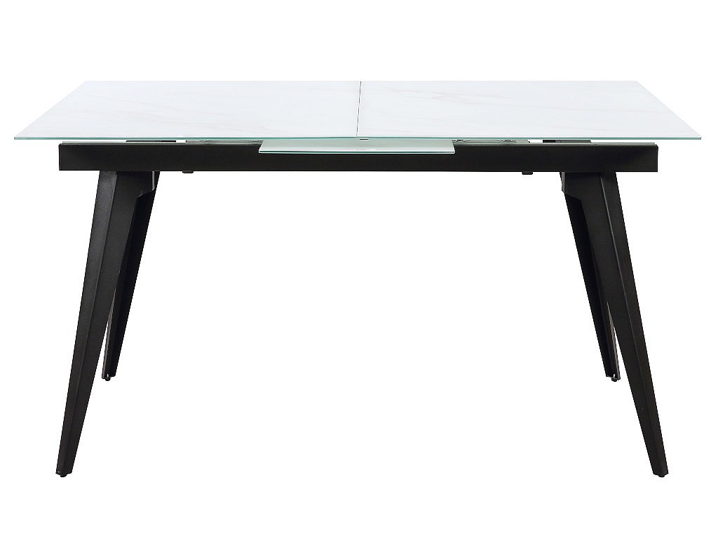Esstisch CELIA - Ausziehbar - Glas & Metall - Marmor-Optik