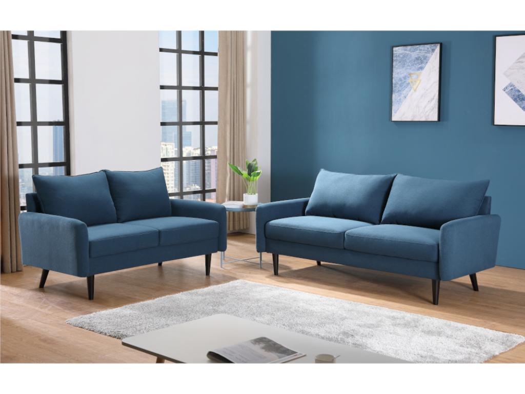 3-Sitzer-Sofa HALIA - Stoff - Blau