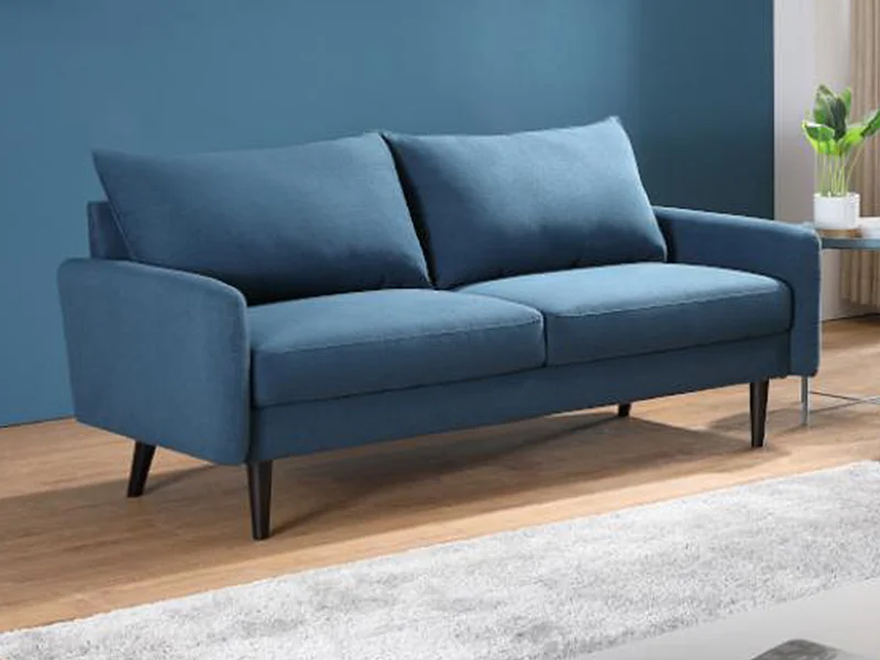 Canapé 3 places en tissu HALIA - Bleu