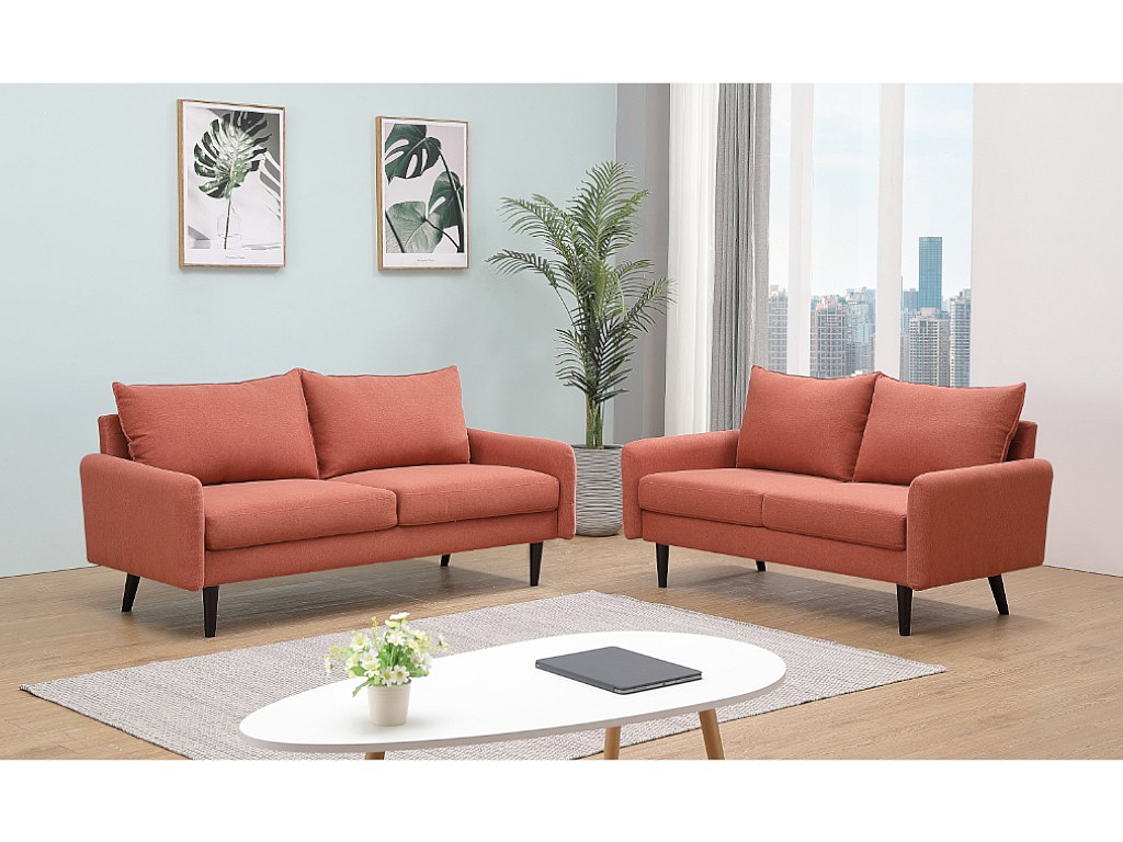 2-Sitzer-Sofa HALIA - Stoff - Terrakotta