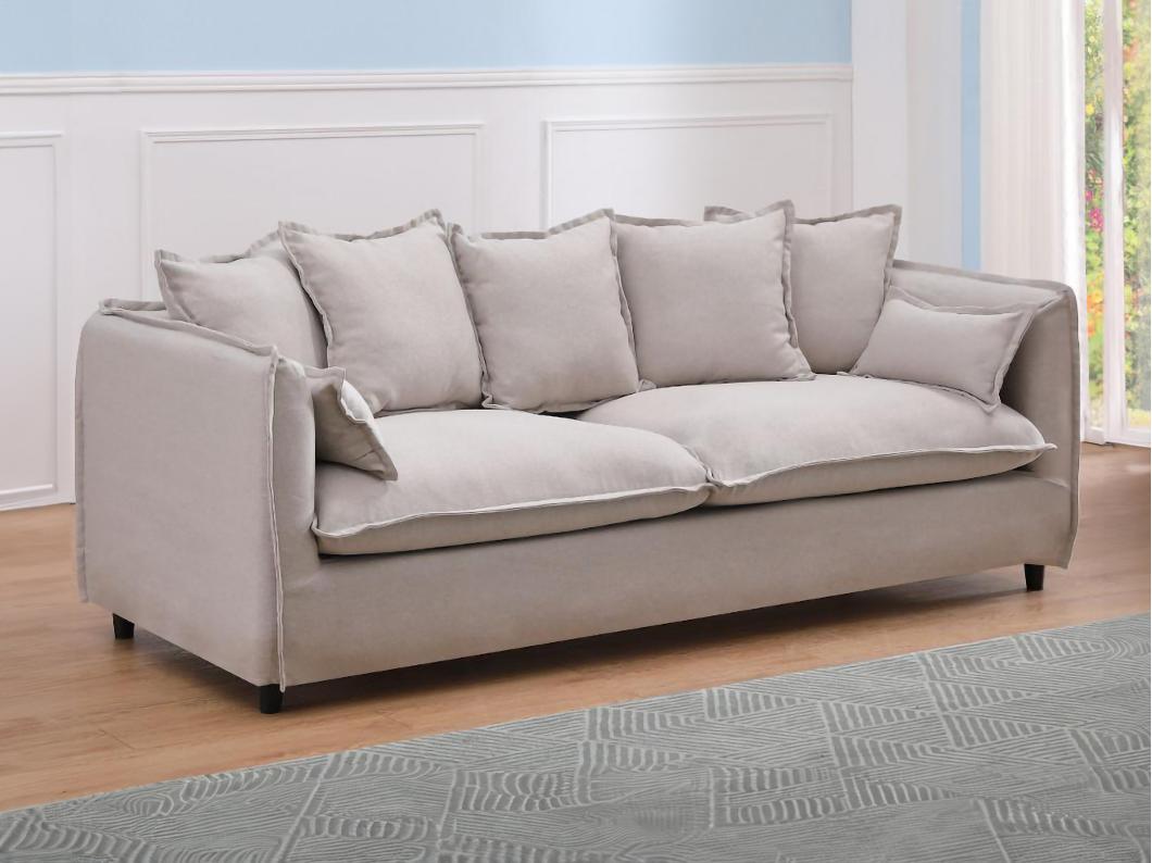 Canapé 3 places en tissu RAMSES - Beige
