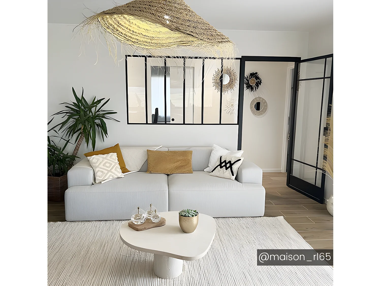 Cristalera atelier BAYVIEW de aluminio termolacado negro - 180x105 cm