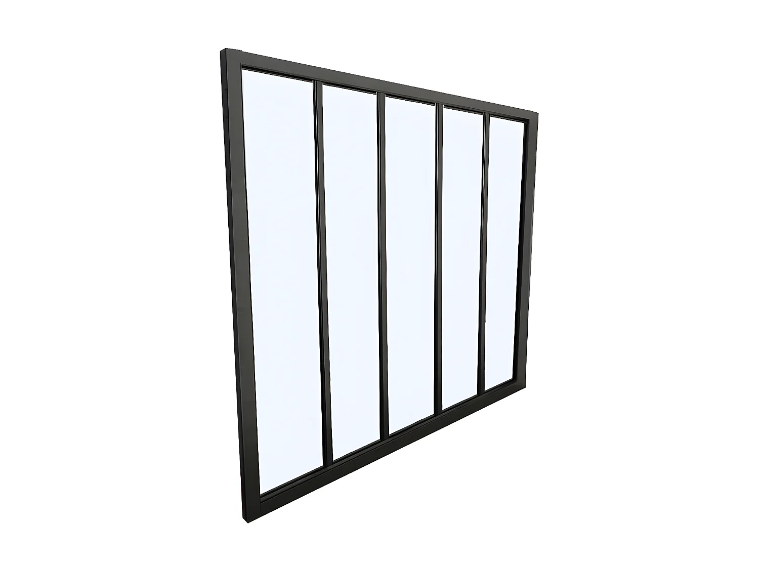 Verrière atelier en aluminium thermolaqué - 150x105 cm - Noir - BAYVIEW