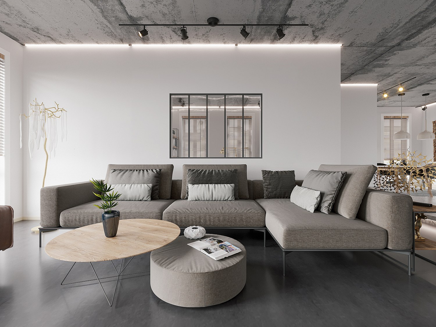 Vente-unique Atelier-Glaswand - 150 X 105 Cm - Thermolackiertes Aluminium - Schwarz - Bayview