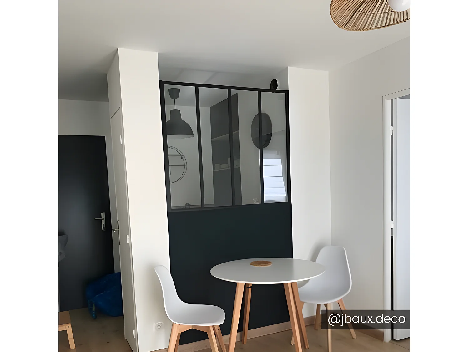 Atelier-Glaswand - 120 x 105 cm - thermolackiertes Aluminium - Schwarz - BAYVIEW