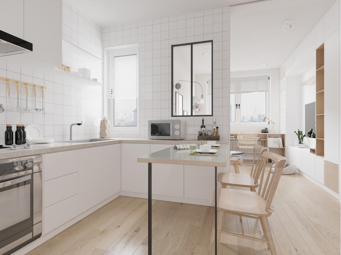 vente unique Verrière atelier en aluminium thermolaqué - 60x105 cm - Noir - BAYVIEW