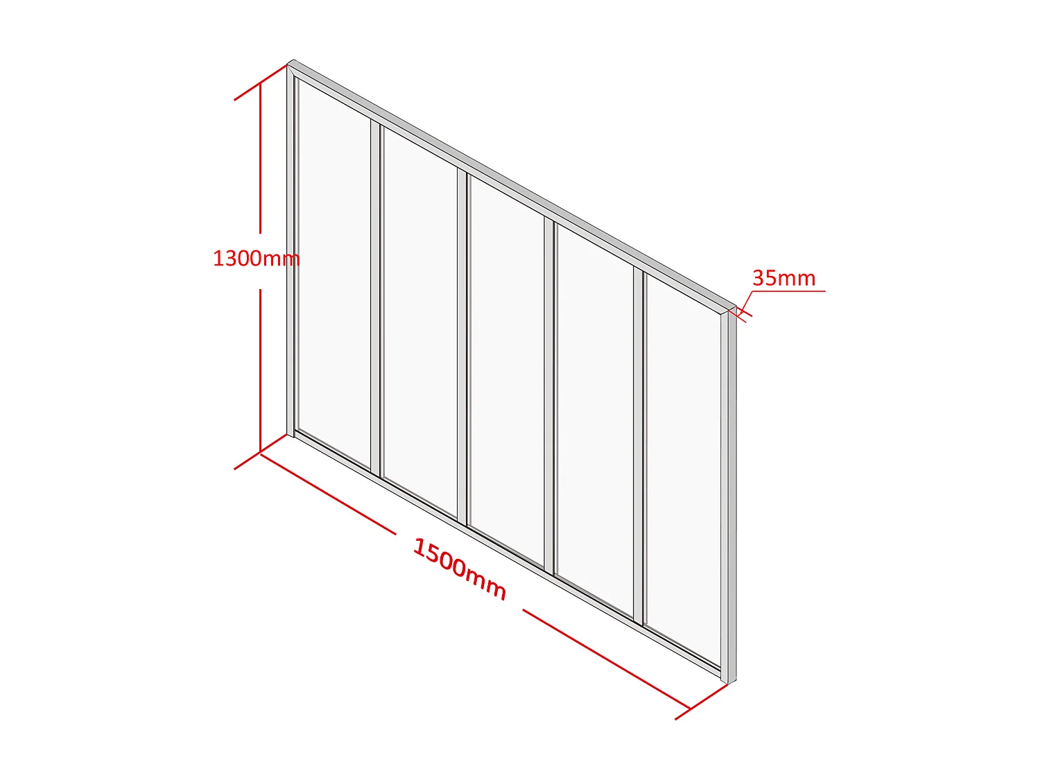Verrière atelier en aluminium thermolaqué - 150x130 cm - Blanc - BAYVIEW