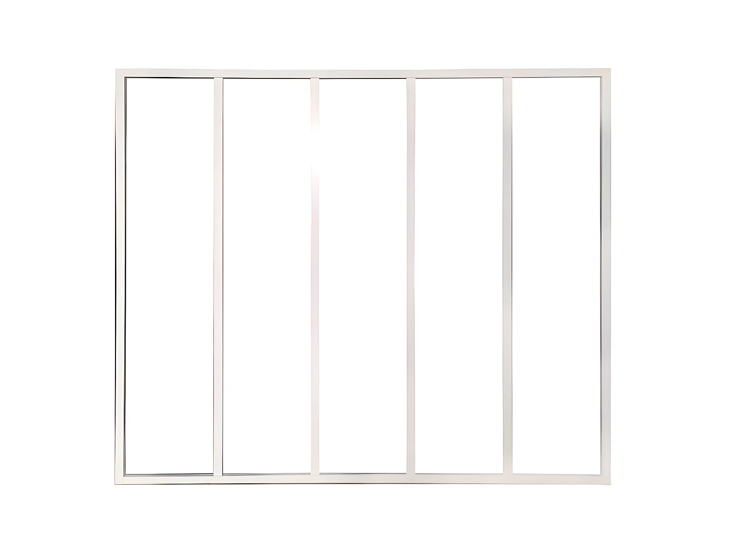 Cristalera atelier BAYVIEW de aluminio termolacado blanco - 150x130 cm