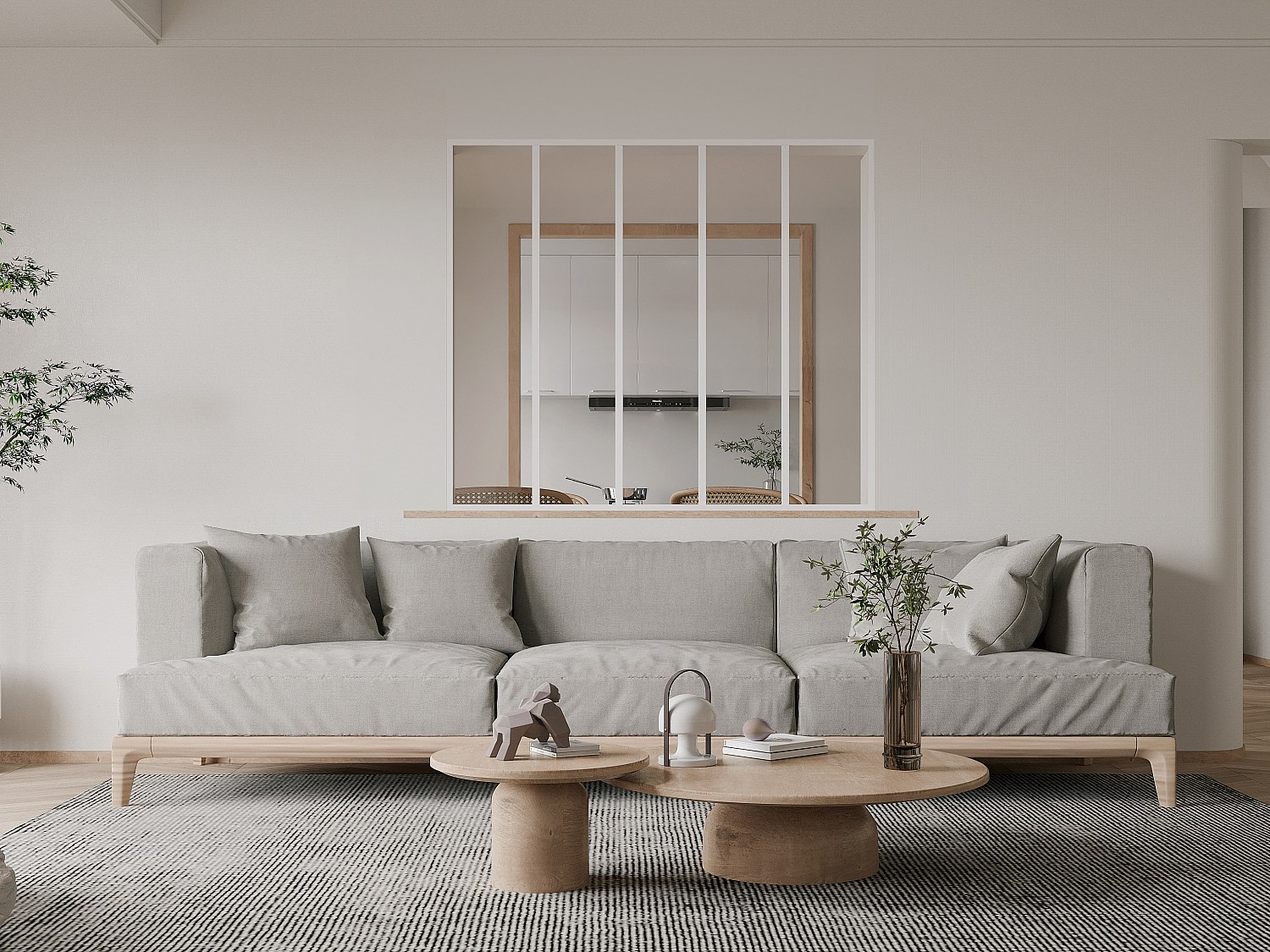 Vente-unique Atelier-Glaswand - 150 X 130 Cm - Thermolackiertes Aluminium - Weiß - Bayview